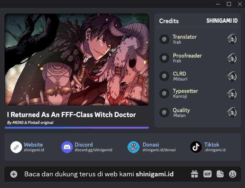 I Returned As An FFF-Class Witch Doctor Chapter 03