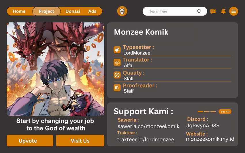 Start by changing your job to the God of Wealth and taming billions of divine pets! Chapter 06