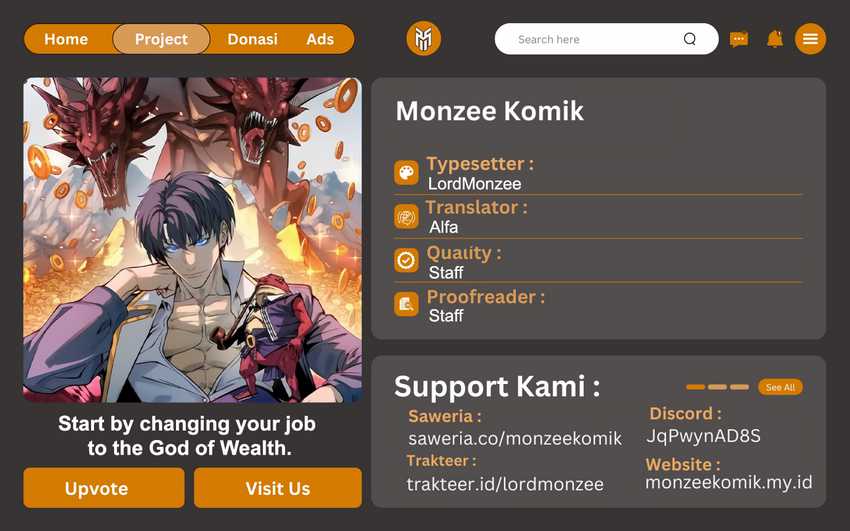 Start by changing your job to the God of Wealth and taming billions of divine pets! Chapter 07