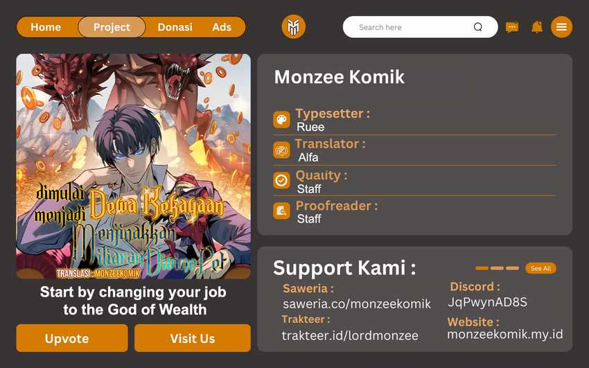 Start by changing your job to the God of Wealth and taming billions of divine pets! Chapter 09