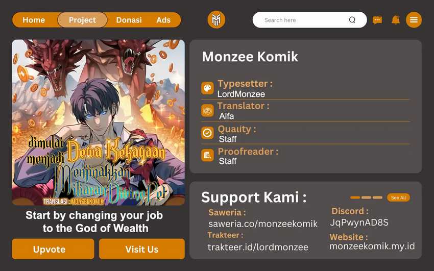 Start by changing your job to the God of Wealth and taming billions of divine pets! Chapter 18