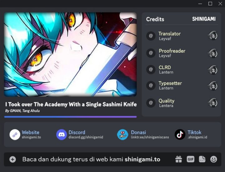 I Took over The Academy With a Single Sashimi Knife Chapter 49.5