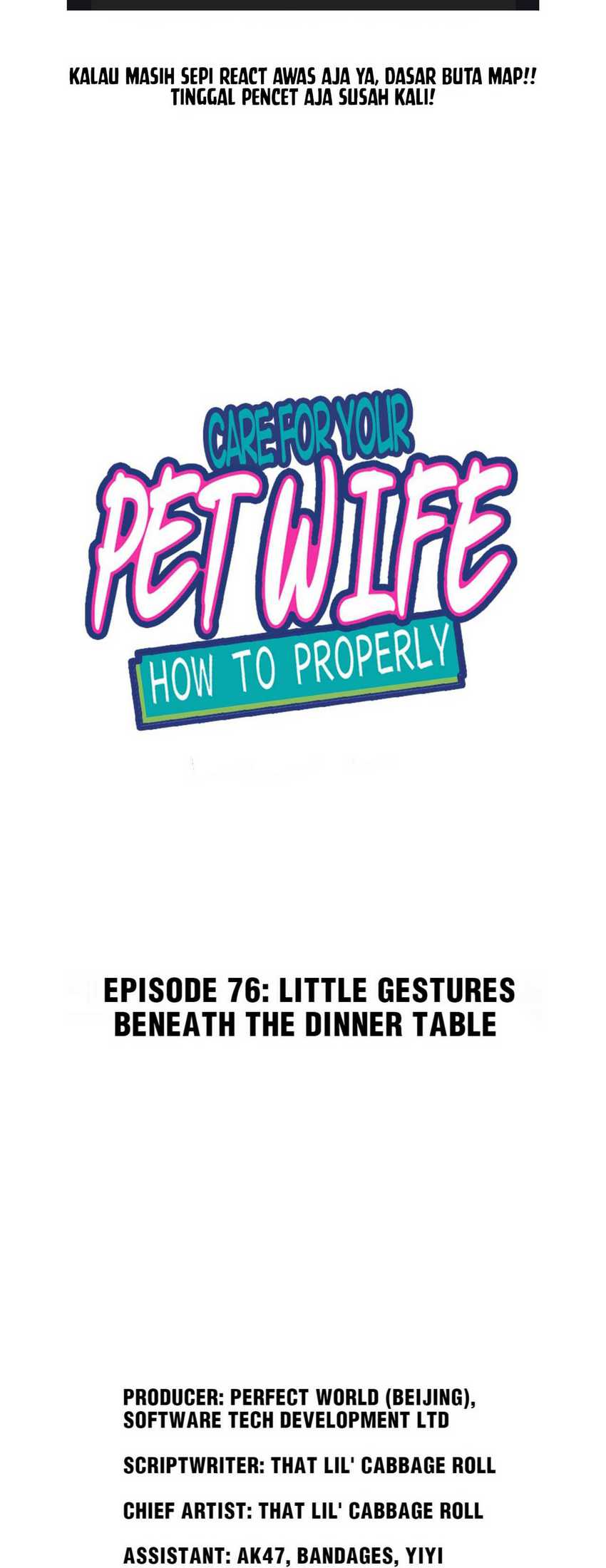 How To Properly Care For Your Pet Wife Chapter 76