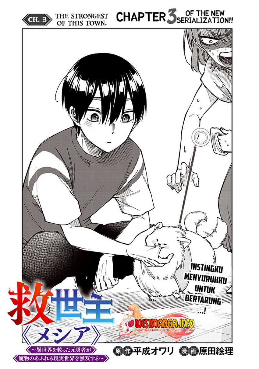 Kyuuseishu ≪MESHIA≫~Isekai wo sukutta moto yuusha ga mamono no afureru genjitsu sekai wo musou suru~ Chapter 03