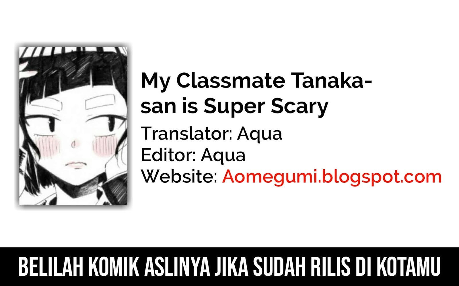 My Classmate Tanaka-san Is Super Scary Chapter 01