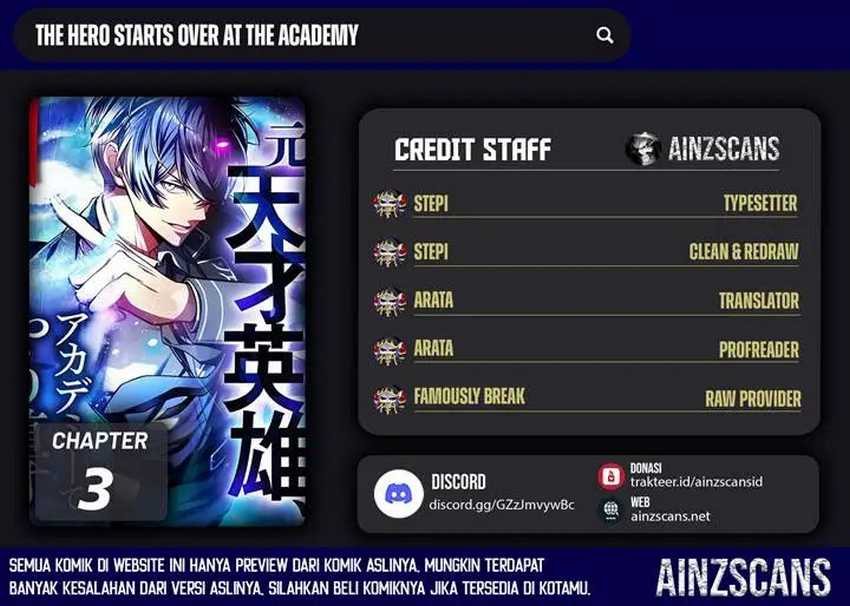 The Hero Starts Over at the Academy Chapter 03