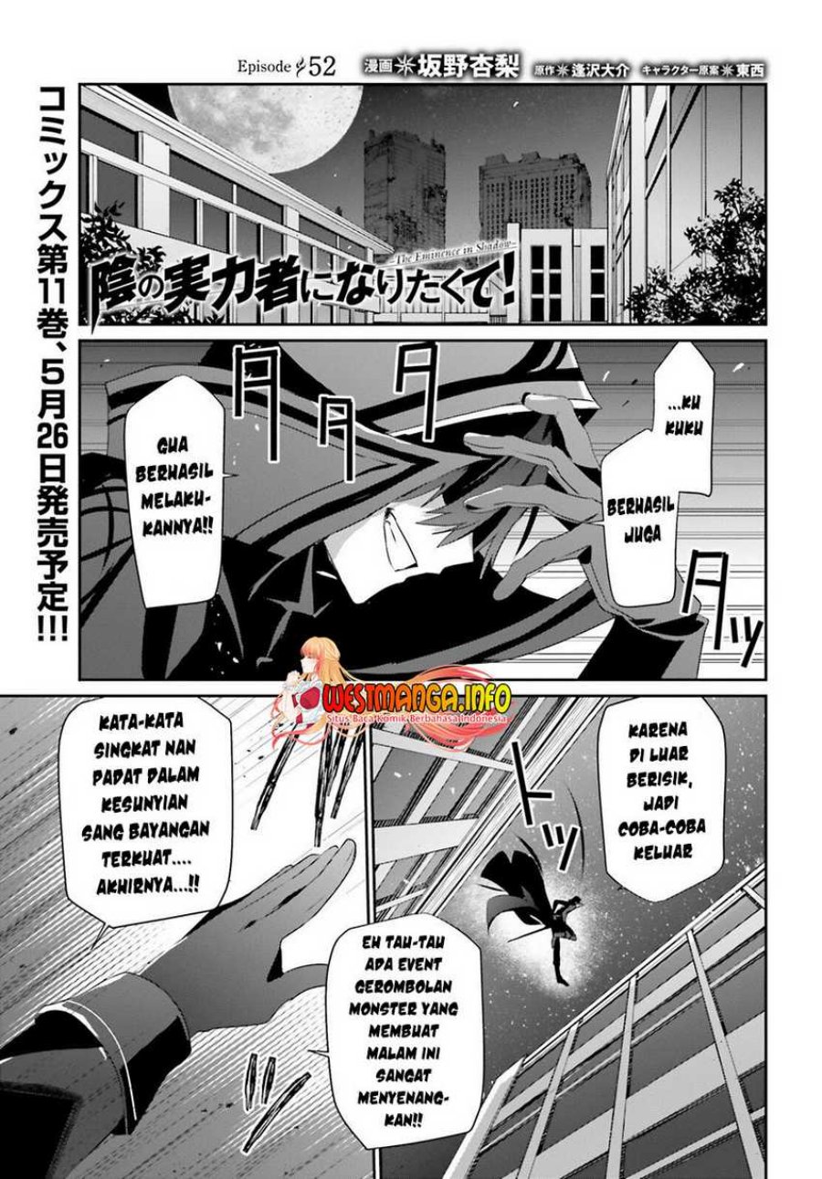 Kage no Jitsuryokusha ni Naritakute Chapter 52