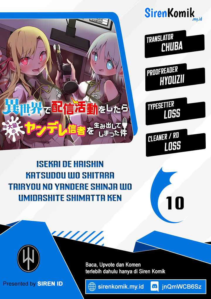 Isekai de Haishin Katsudou wo Shitara Tairyou no Yandere Shinja wo Umidashite Shimatta Ken Chapter 10