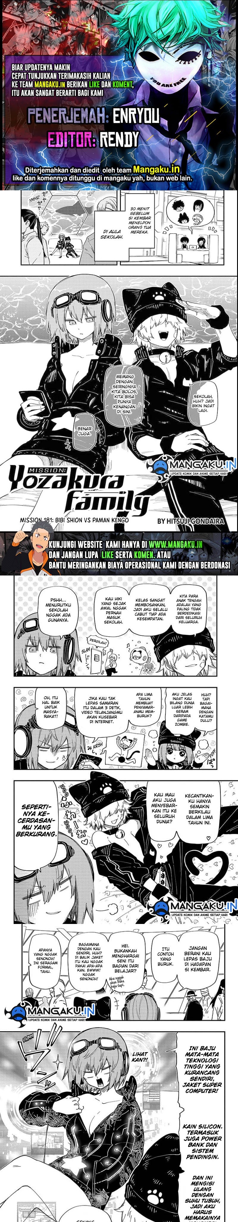 Mission: Yozakura Family Chapter 181