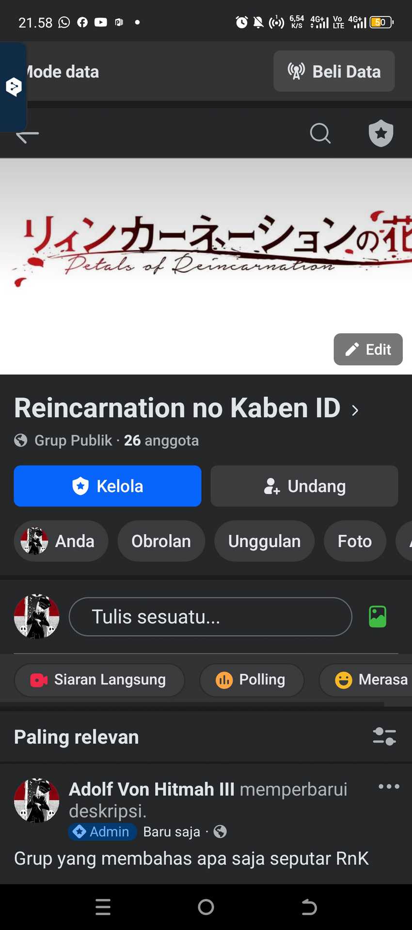 Reincarnation no Kaben Chapter 65