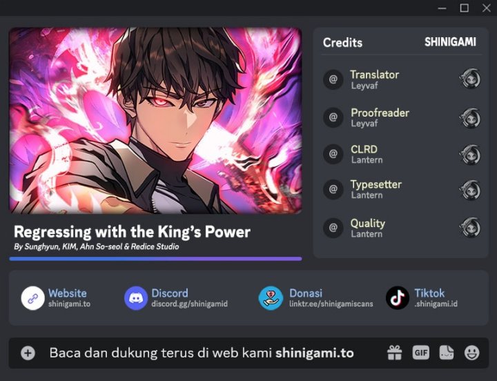 Regressing With The King’s Power Chapter 105