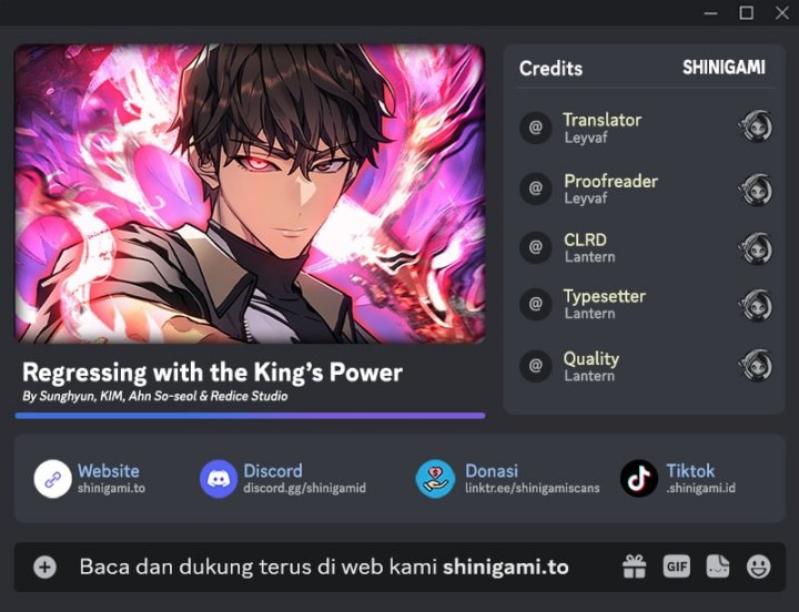 Regressing With The King’s Power Chapter 96
