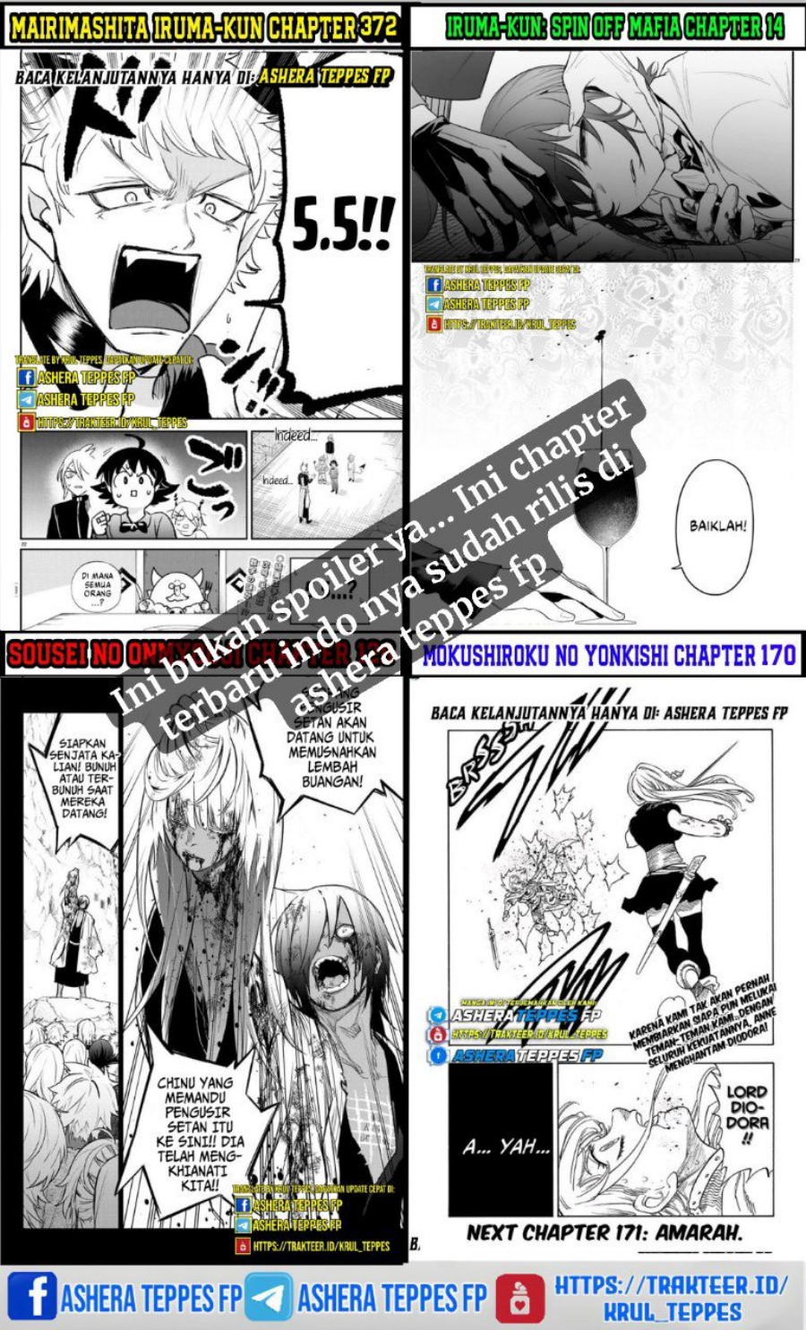 Mokushiroku no Yonkishi Chapter 167