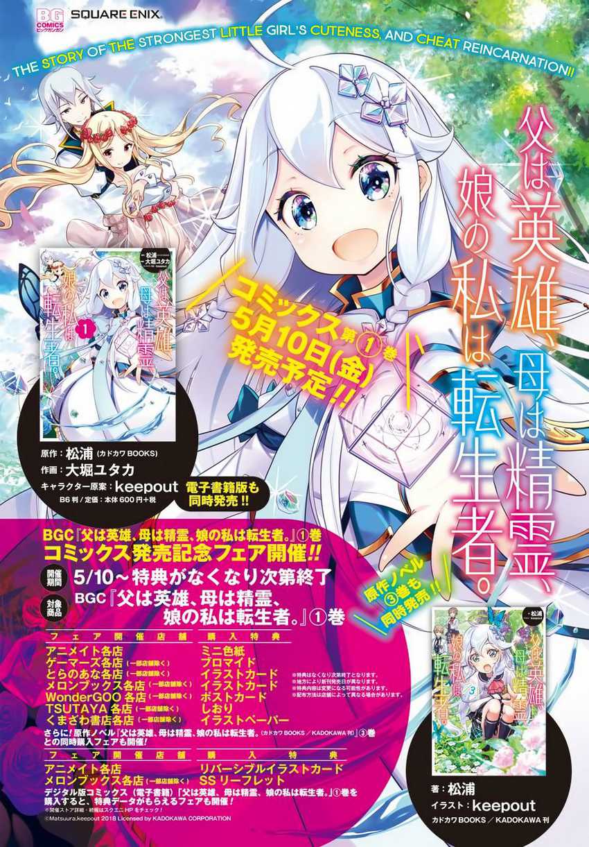 Chichi wa Eiyuu, Haha wa Seirei, Musume no Watashi wa Tenseisha (Dad Is a Hero, Mom Is a Spirit, I’m a Reincarnator) Chapter 08