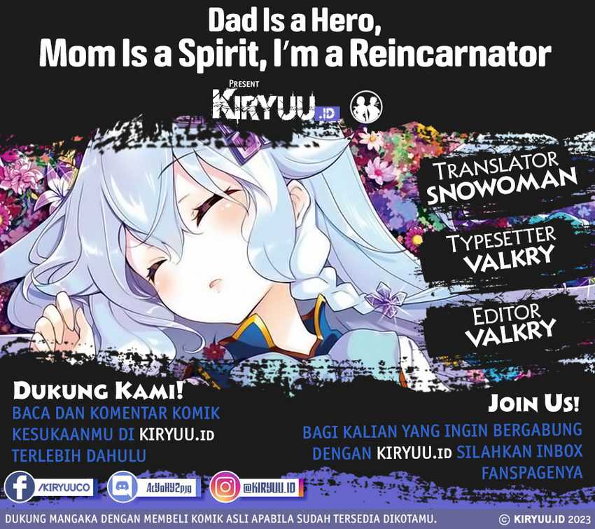 Chichi wa Eiyuu, Haha wa Seirei, Musume no Watashi wa Tenseisha (Dad Is a Hero, Mom Is a Spirit, I’m a Reincarnator) Chapter 43
