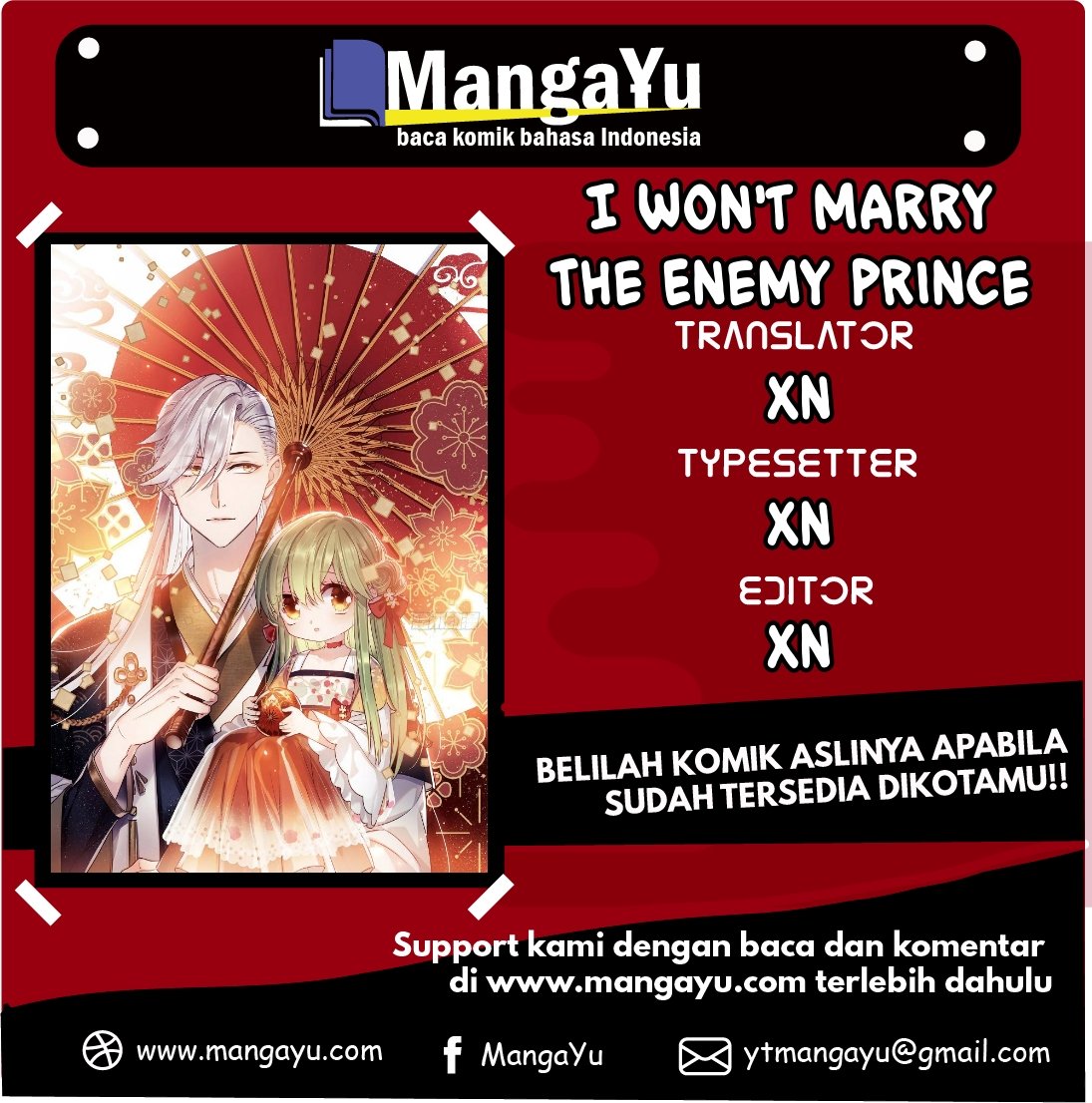 I Won’t Marry The Enemy Prince Chapter 01