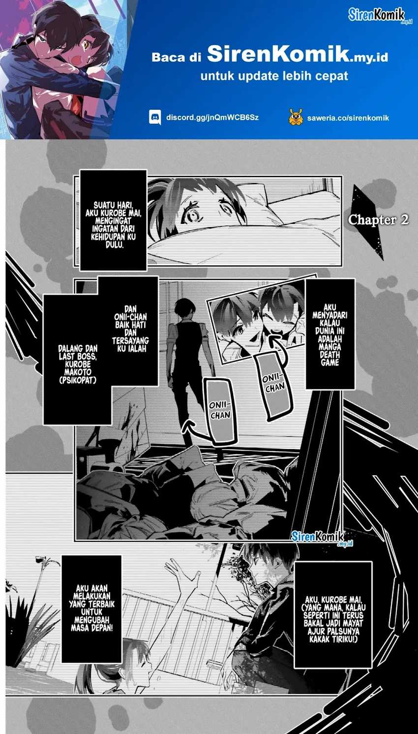 Death Game Manga no Kuromaku Satsujinki no Imouto ni Tensei shite Shippai shita Chapter 02