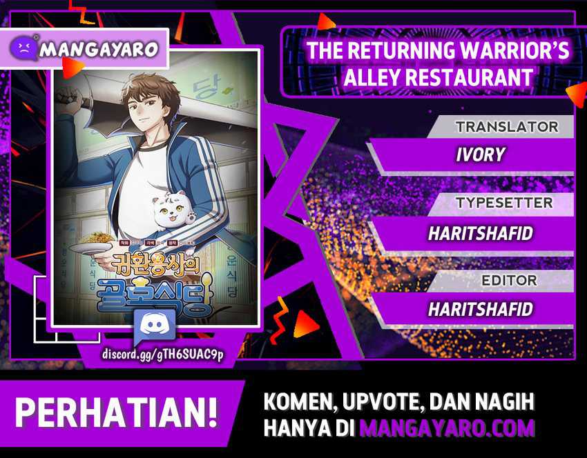 The Returning Warrior’s Alley Restaurant Chapter 29