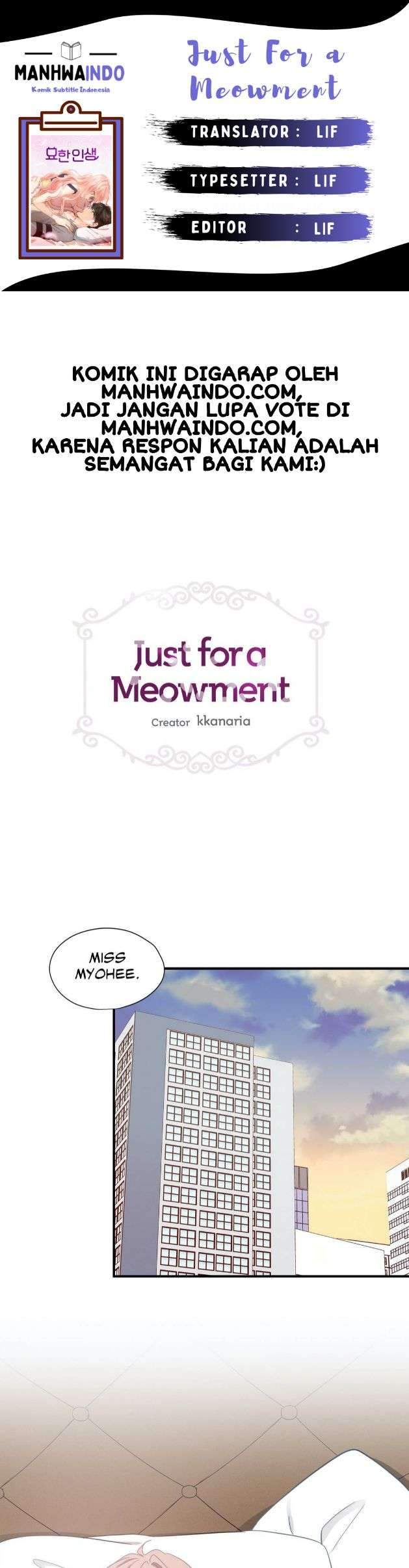 Just for a Meowment Chapter 14