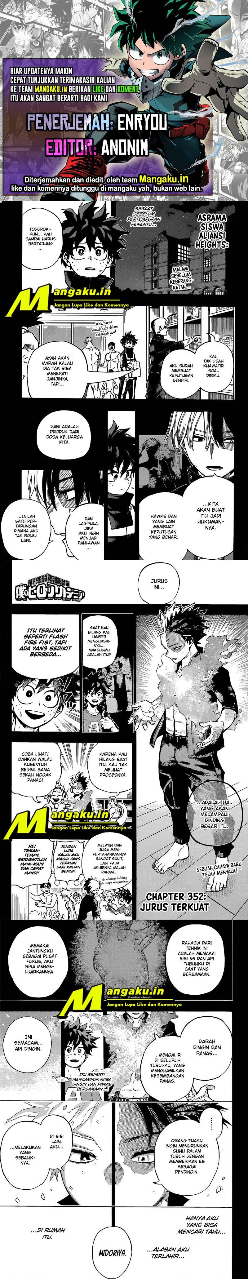 Boku no Hero Academia Chapter 352