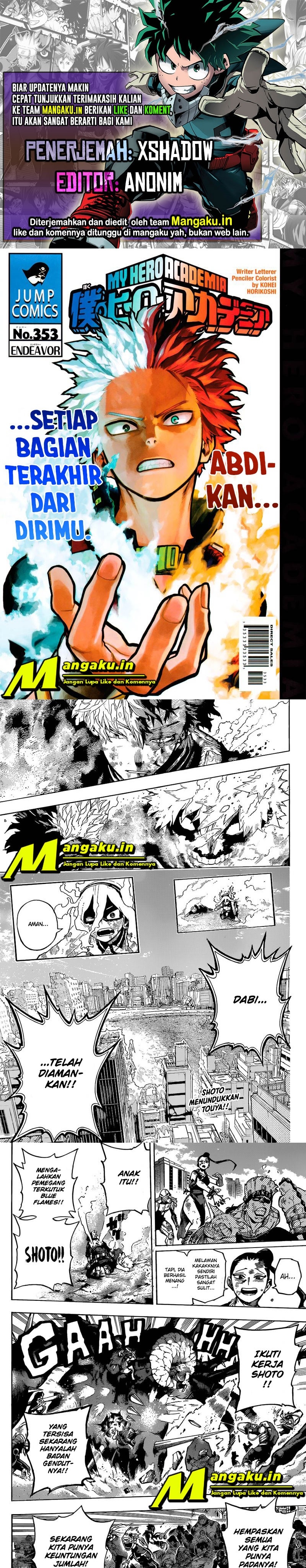 Boku no Hero Academia Chapter 353