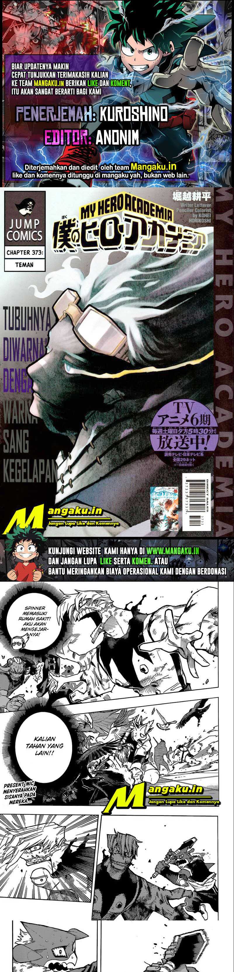 Boku no Hero Academia Chapter 373