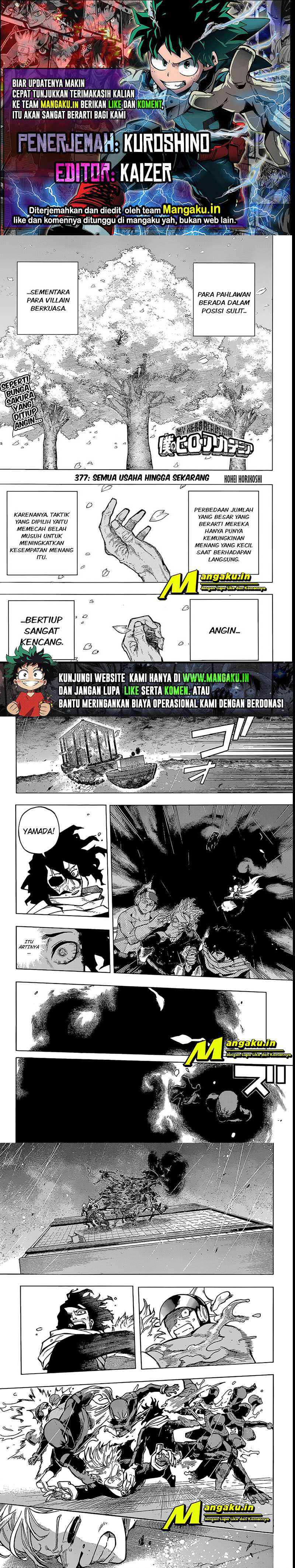 Boku no Hero Academia Chapter 377