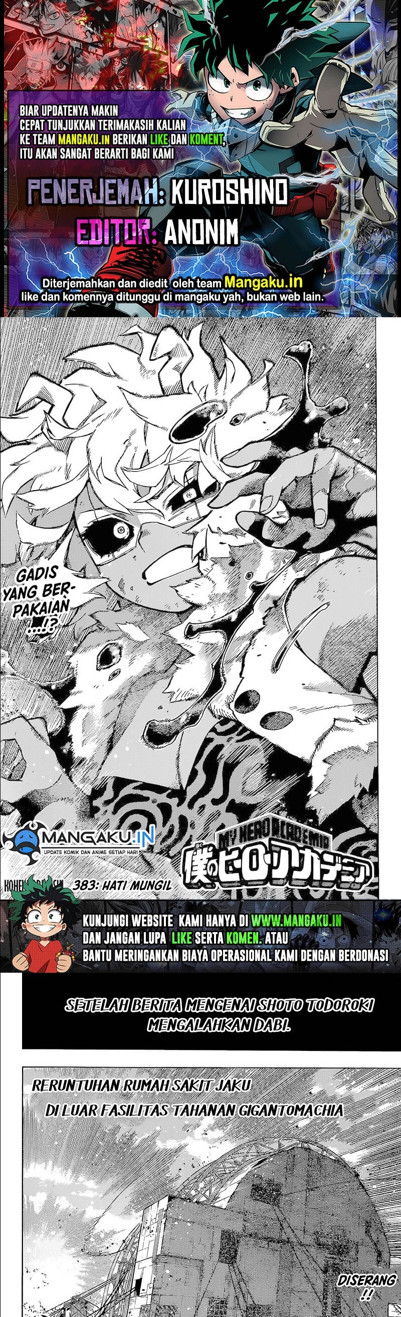 Boku no Hero Academia Chapter 383