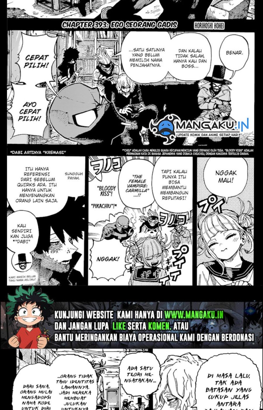 Boku no Hero Academia Chapter 393