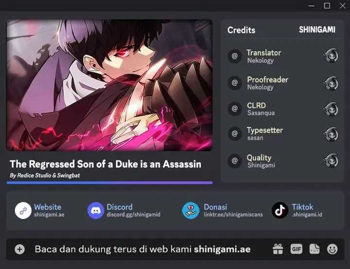 The Regressed Son Of A Duke Is An Assassin Chapter 70