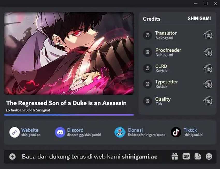 The Regressed Son Of A Duke Is An Assassin Chapter 75