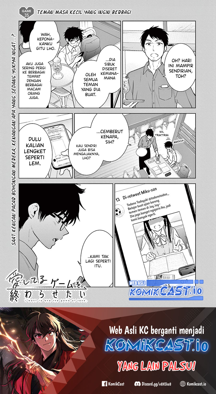 Aishiteru Game wo Owarasetai Chapter 35