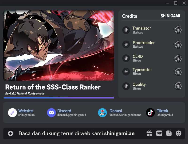 Return of the SSS-Class Ranker Chapter 109