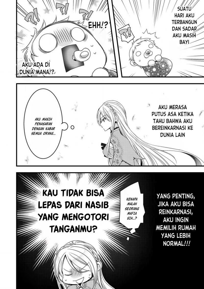Tensei shita Onna Mafia wa Isekai de Heibon ni Kurashitai – Asashin Ikka no Hakushaku Reijou desu ga, Denshi to Akuma na Danchou ga Tsukimatottekimasu Chapter 01