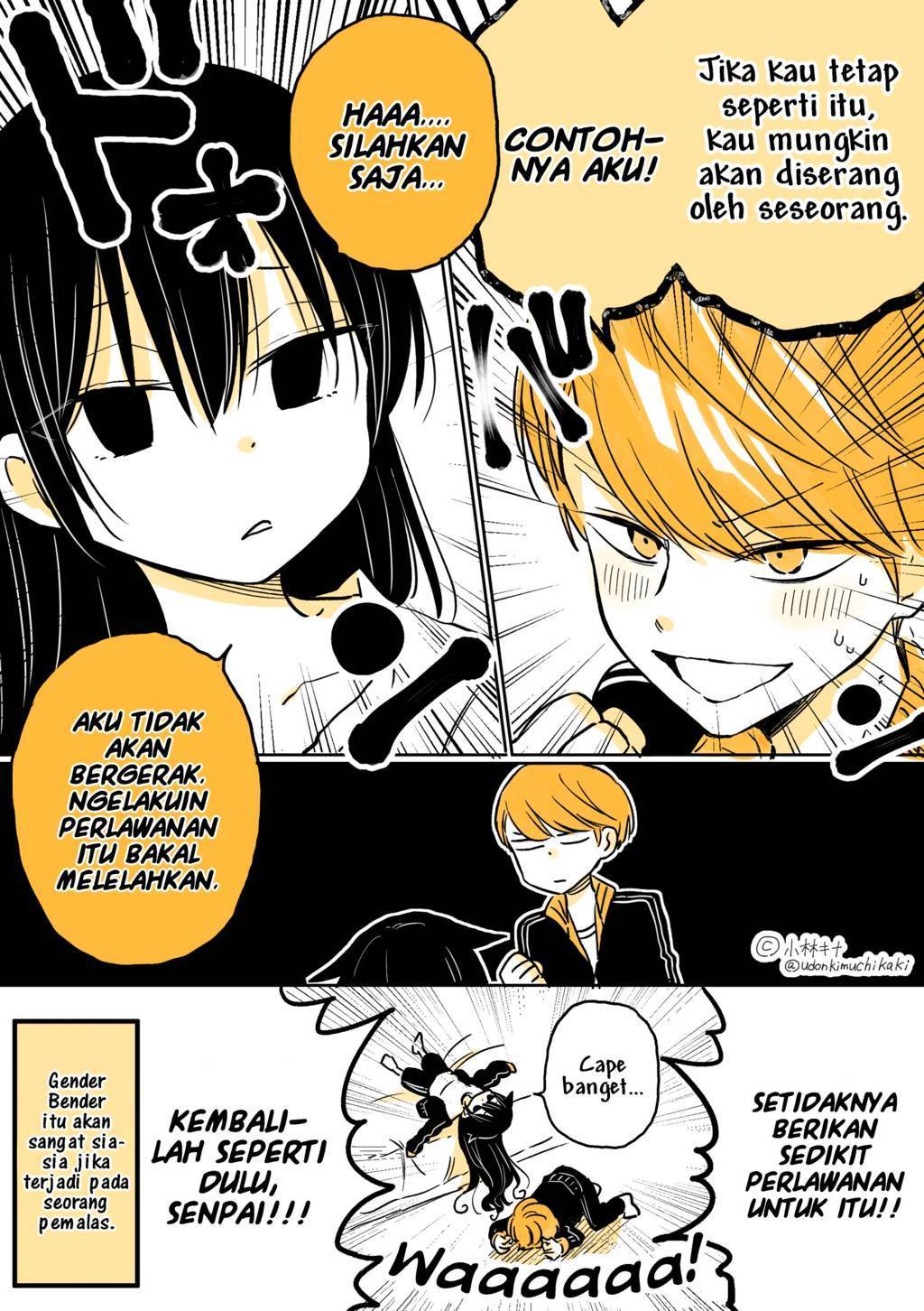 Mendokusagari Danshi Koukousei ga Asa Okitara Onnanoko ni Natteita Hanashi Chapter 01 page 4