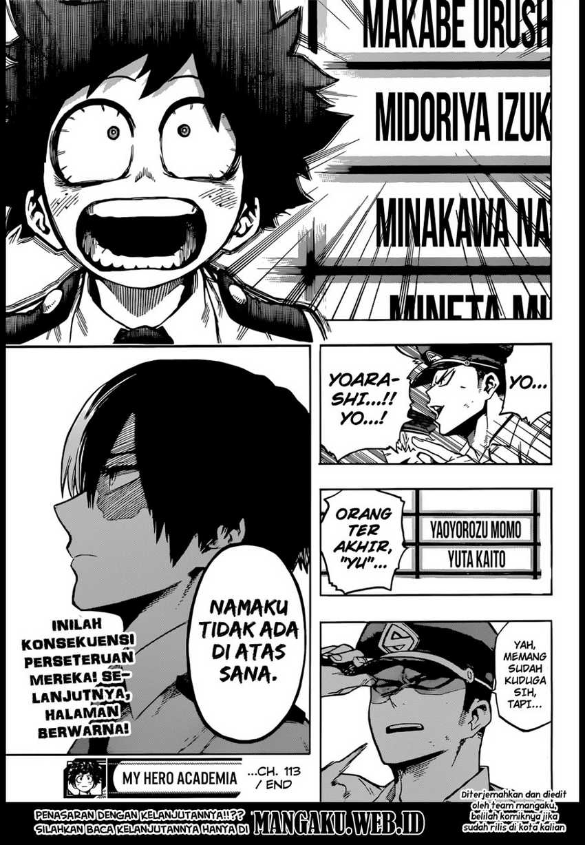 Boku no Hero Academia Chapter 113