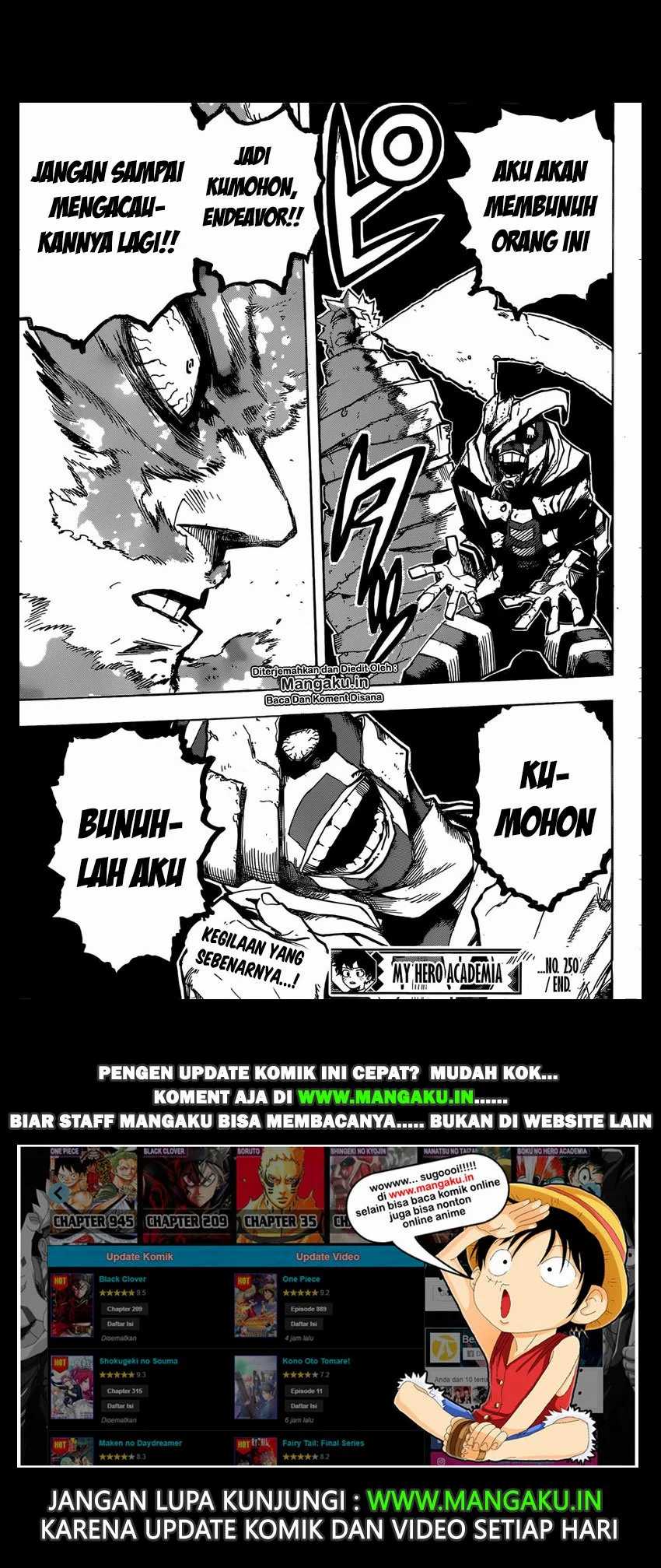 Boku no Hero Academia Chapter 250