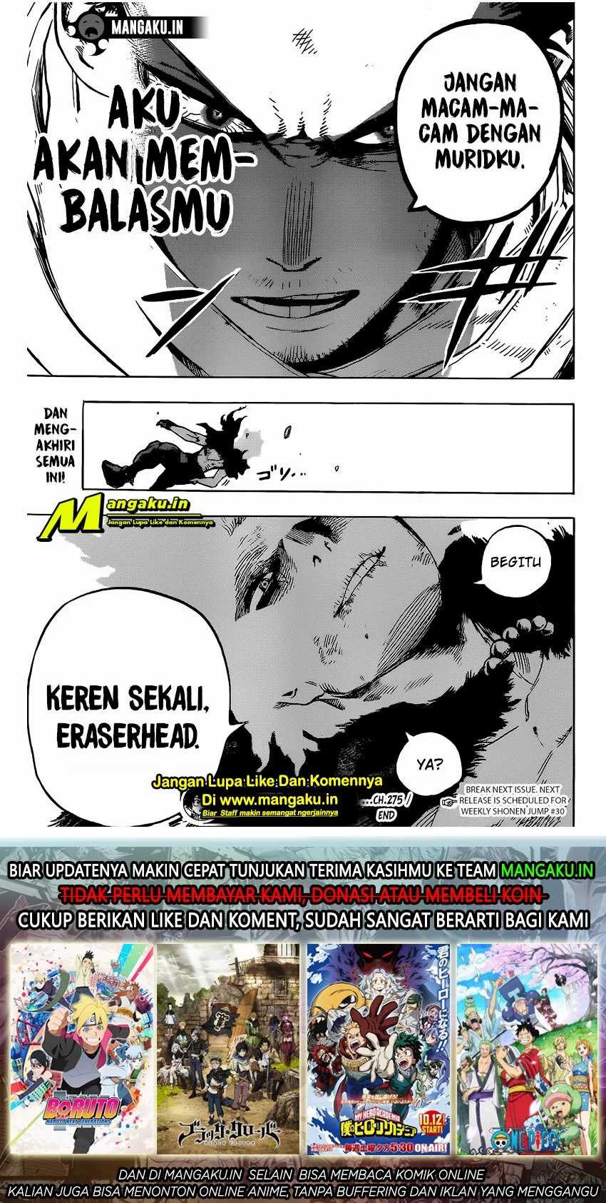 Boku no Hero Academia Chapter 275