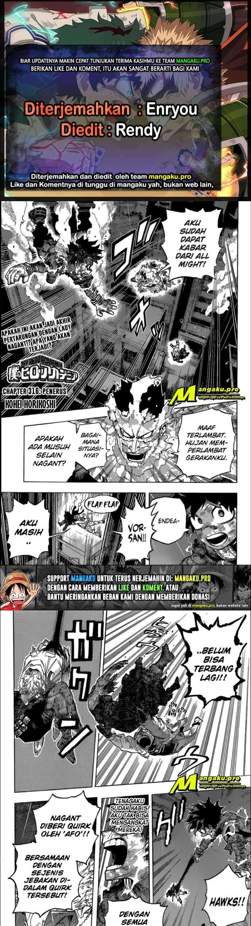 Boku no Hero Academia Chapter 316