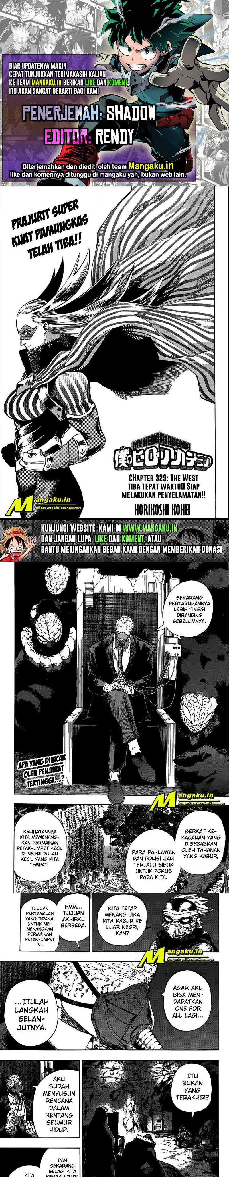 Boku no Hero Academia Chapter 329