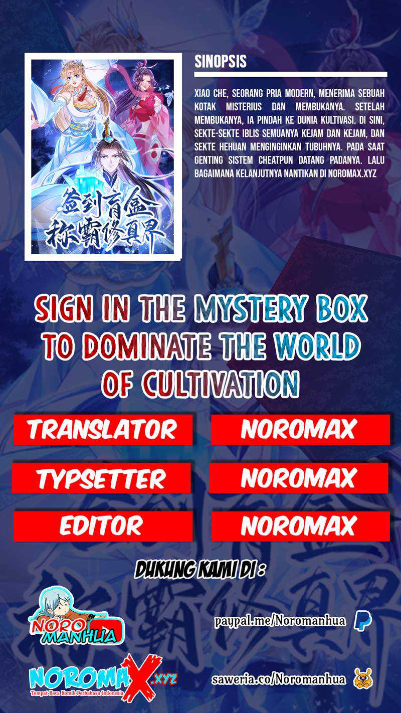 Sign in the Mystery Box to Dominate the World of Cultivation Chapter 13