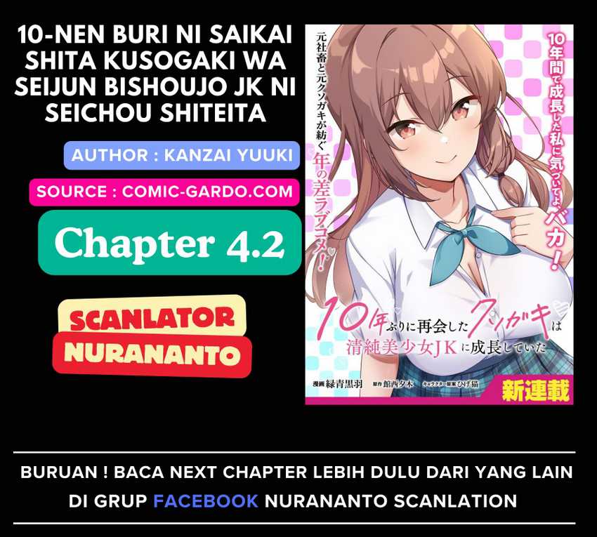 10-Nen Buri ni Saikai shita Kusogaki wa Seijun Bishoujo JK ni Seichou shiteita Chapter 04.2