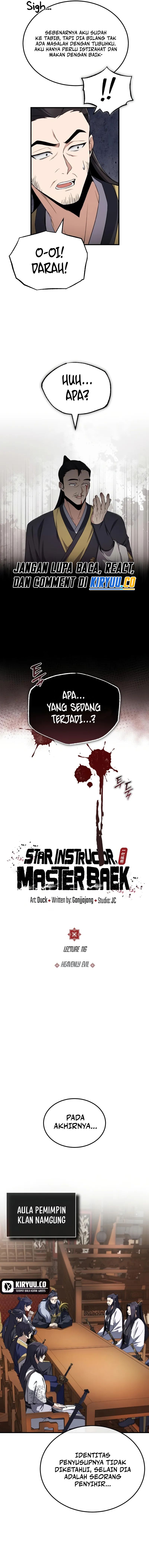 Number One Star Instructor Master Baek Chapter 116
