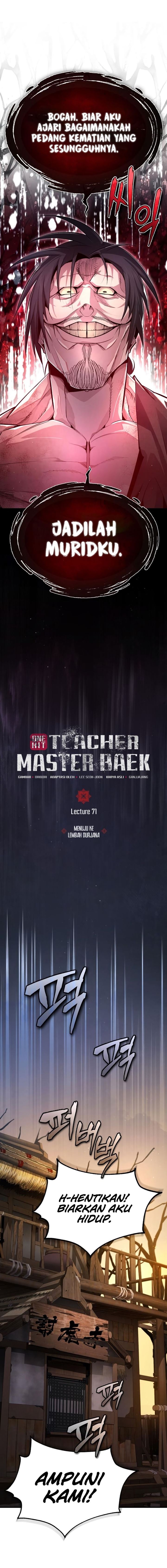 Number One Star Instructor Master Baek Chapter 71