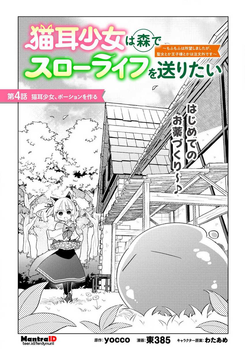 Nekomimi Shoujo wa Mori de Slow Life wo Okuritai: Mofumofu wa Shomou Shimashita ga, Seijo to ka Ouji-sama to ka wa Chuumongai desu Chapter 04.1