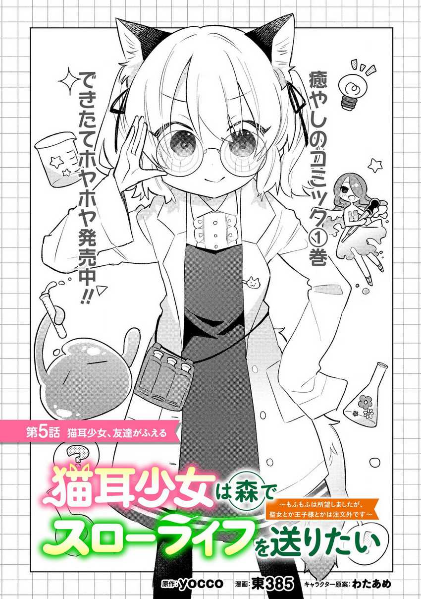 Nekomimi Shoujo wa Mori de Slow Life wo Okuritai: Mofumofu wa Shomou Shimashita ga, Seijo to ka Ouji-sama to ka wa Chuumongai desu Chapter 05.1