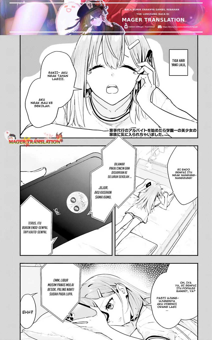 Kajidaikou no Arbeit wo Hajimetara Gakuen Ichi no Bishoujo no Kazoku ni Kiniirarechaimashita Chapter 02