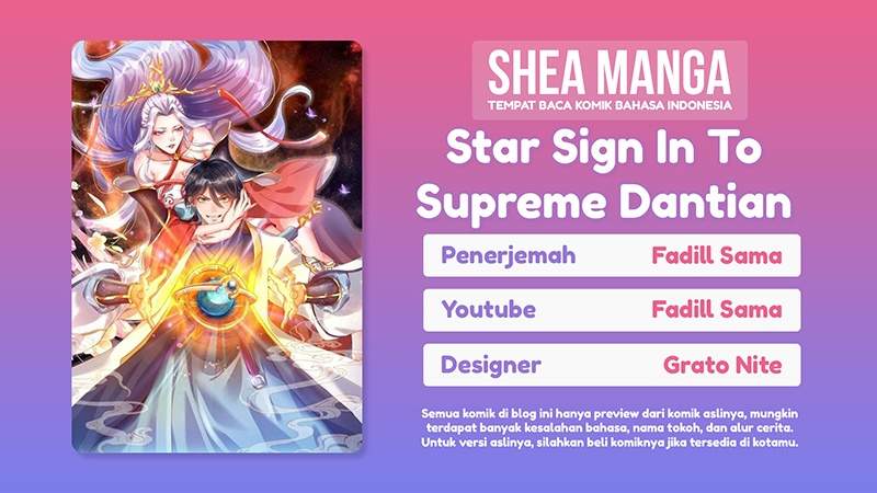 Star Sign In To Supreme Dantian Chapter 35