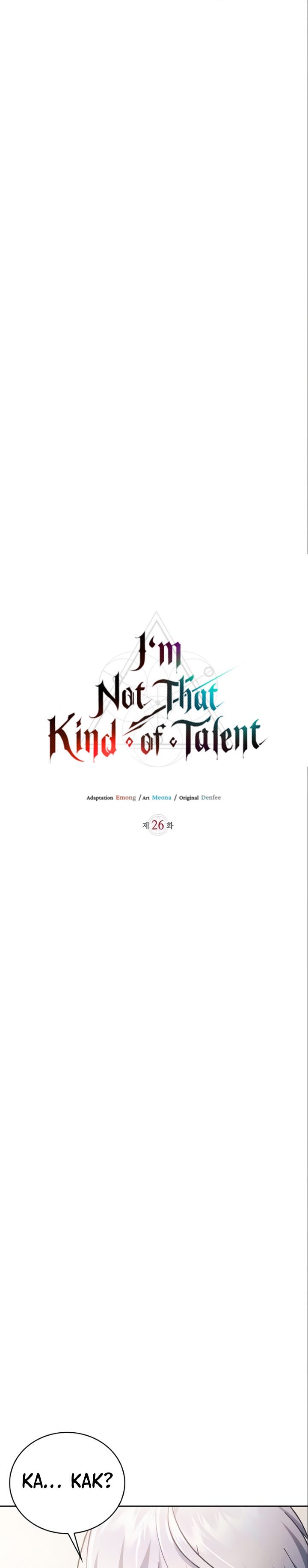 I&#8217;m Not That Kind of Talent Chapter 26