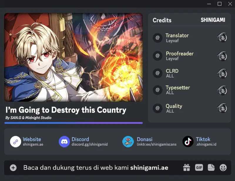 I’m Going To Destroy This Country Chapter 27